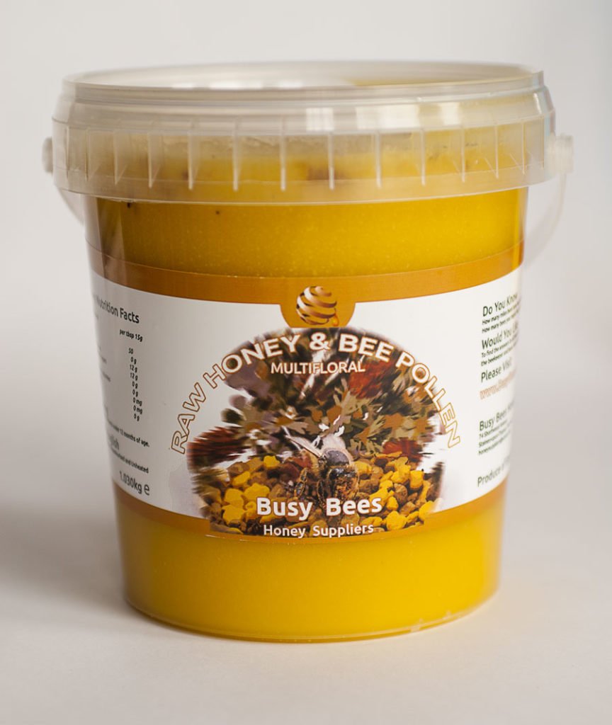 Pure Raw Honey With Bee Pollen 1030g