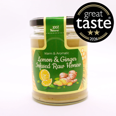 Pure Raw Lemon & Ginger Infused Honey 300g