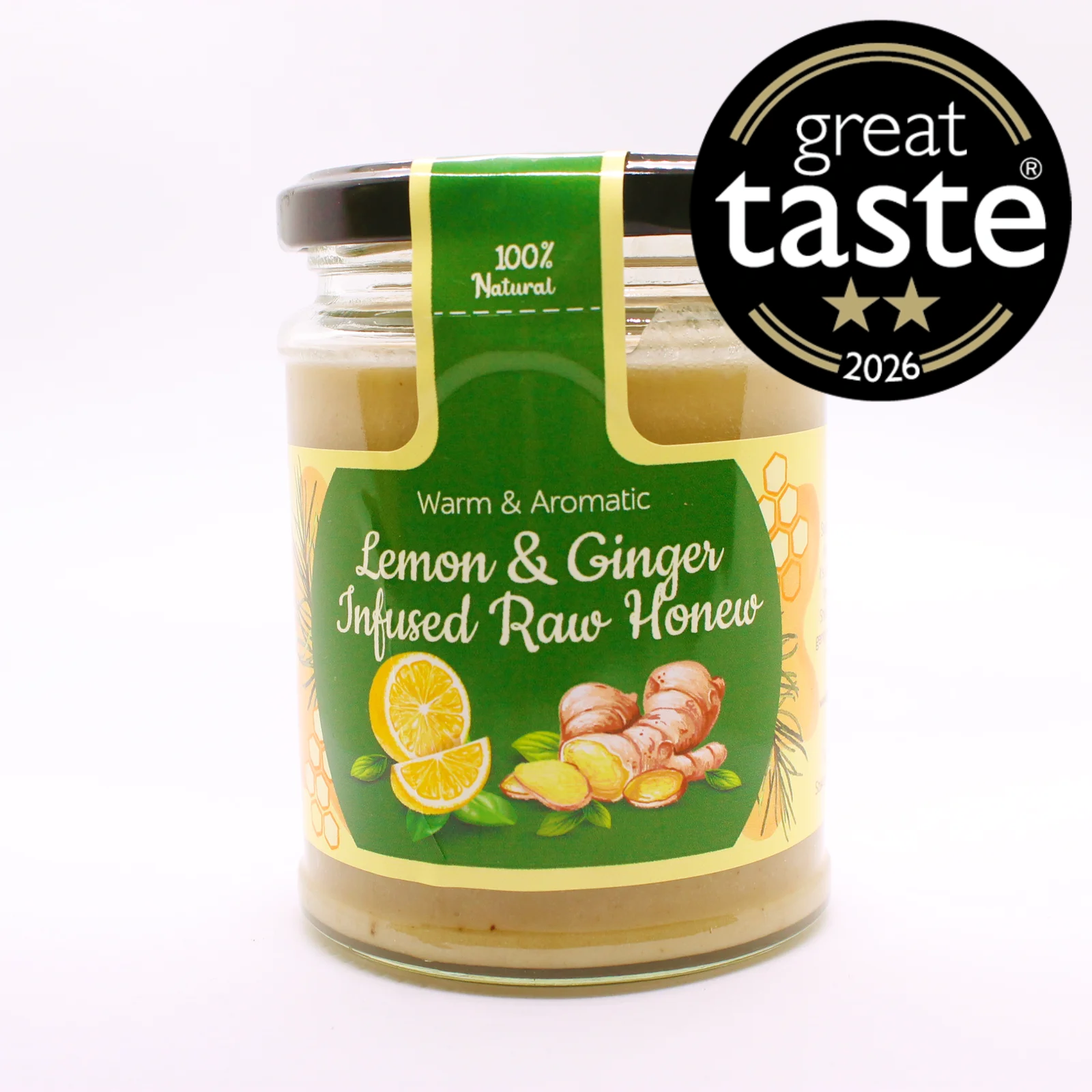 Pure Raw Lemon & Ginger Infused Honey 300g