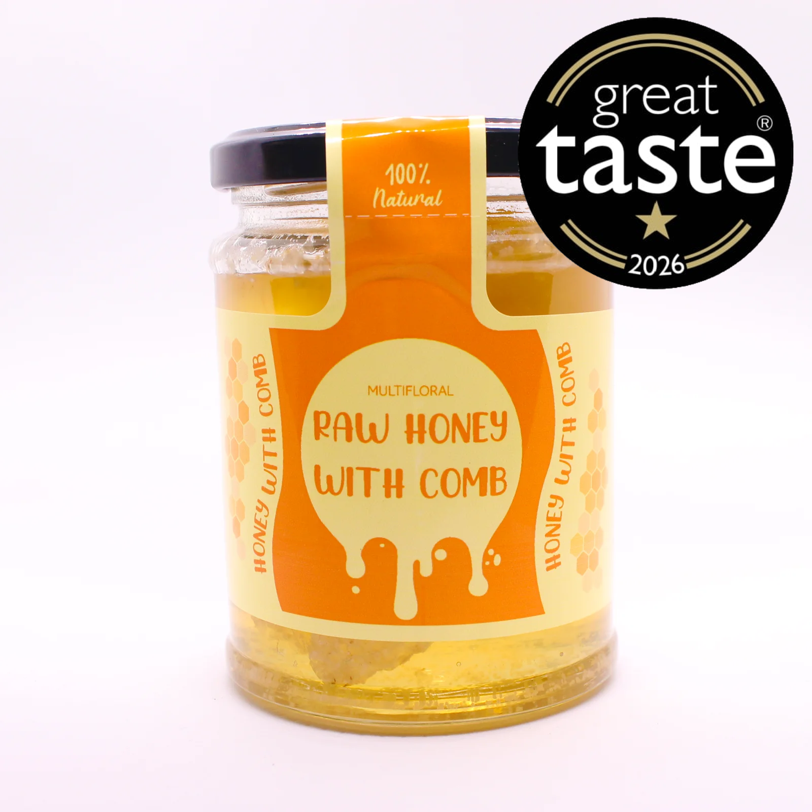 Pure Raw Honey with Comb 340g