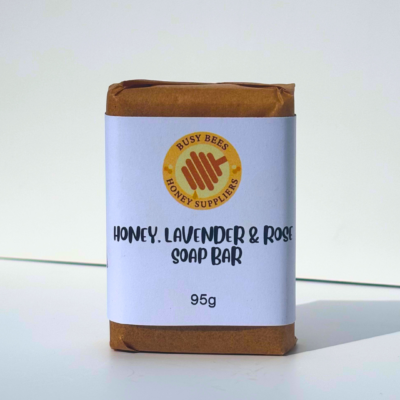 An image of our Honey, Lavender & Rose Soap Bar