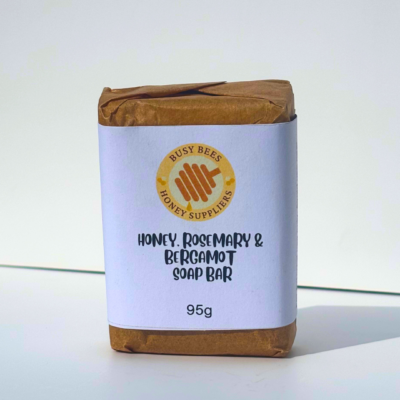 An image of our Honey, Rosemary and Bergamot Soap Bar